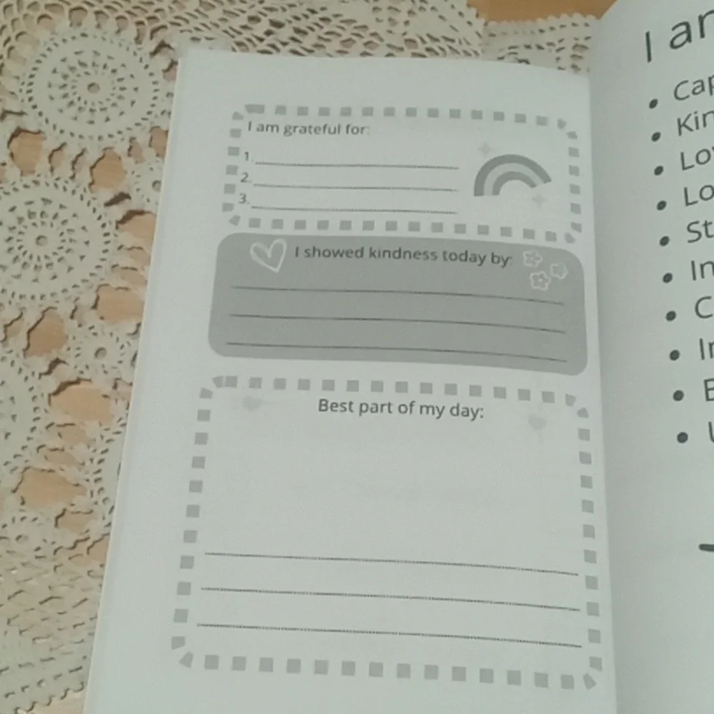 Kid's Journal for learning routines